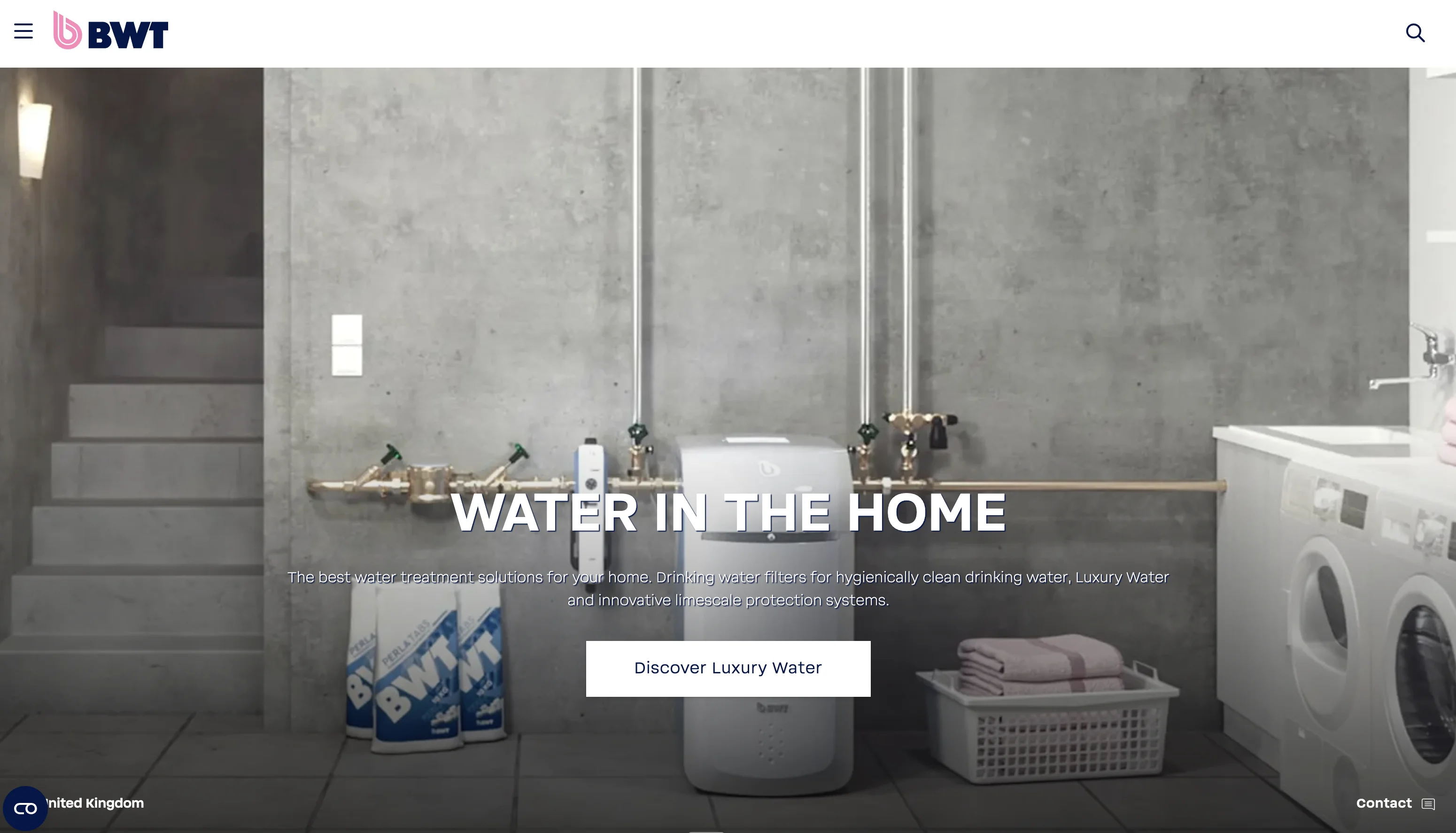 BWT Water Treatment website screenshot